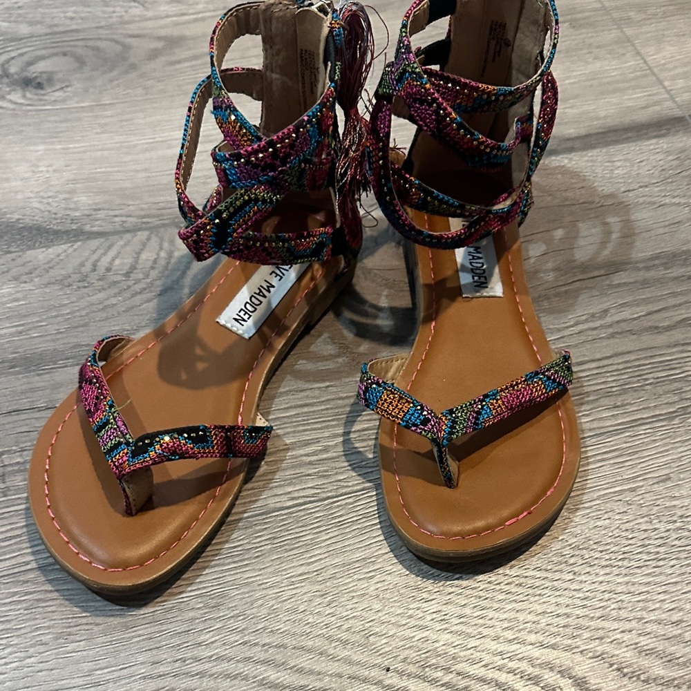 Kids Steve Madden Multicolor Strappy Sandals